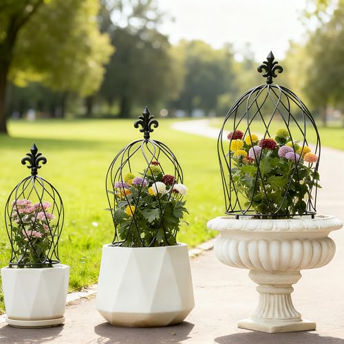 3PCS Metal Trellis Set for Climbing Plants (26" x 11")