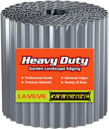 Corrugated Metal Garden Edging 10" x 20Ft (Light Gray)