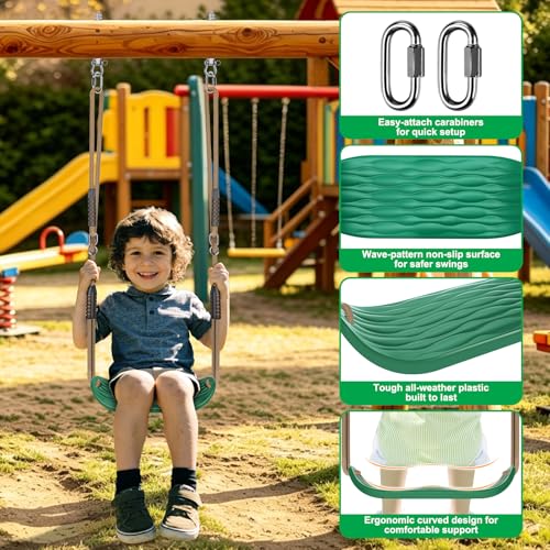 Green Heavy Duty Swing Seat Non (Green U-shape Swing (1 Pack))