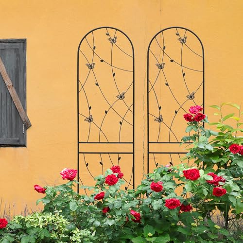 4 Pack Metal Garden Trellis for Climbing Plants