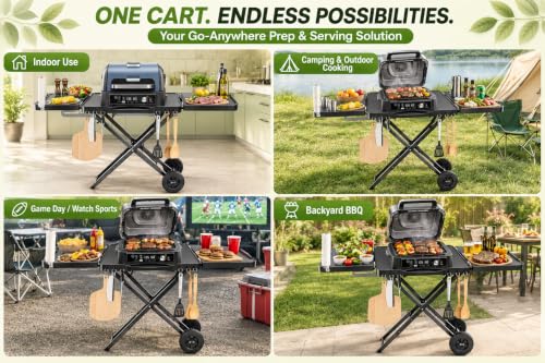 51 Inch Upgraded Grill Table Stand for Ninja Woodfire OG701&Pro XL (30 IN.)