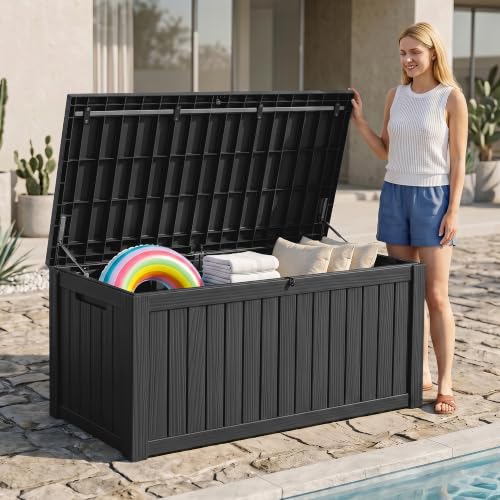 180 Gallon Resin Deck Box (Black / 181 Gallon)