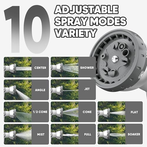 Retractable Garden Hose Reel (Dark Grey / 5/8" x 75FT)