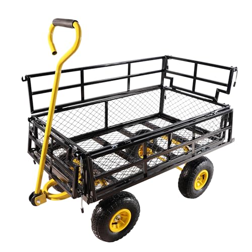 with a Four Wheeled Trailer with a Double (Yellow+black)