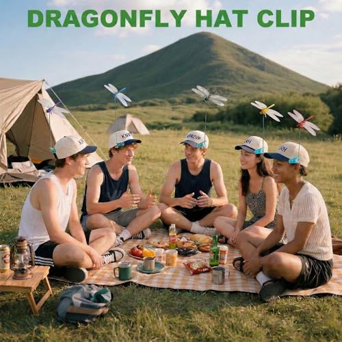 Dragonfly Hat Clip Realistic Fake Dragonflies Clip (24pcs)