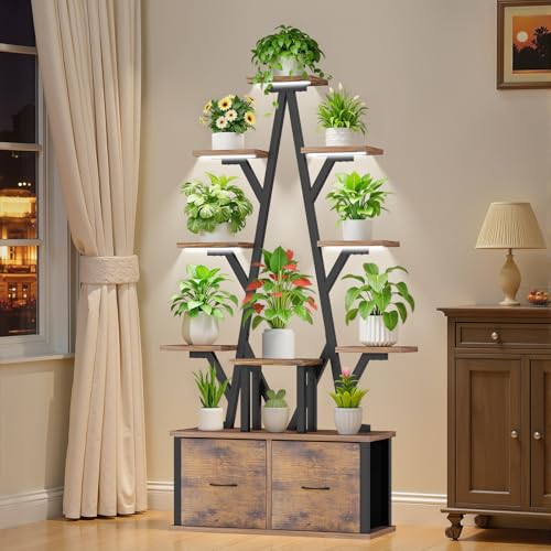 Plant Stand Indoor with Grow Lights