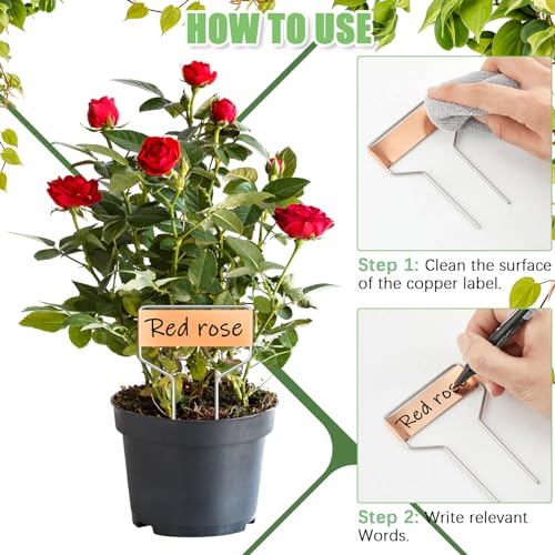 100 Pcs Metal Garden Tags Plant Labels (Copper / 6 Inch)