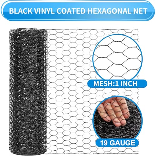72'' x 150' Black Chicken Wire Fencing (19 gauge 72'' x 150')
