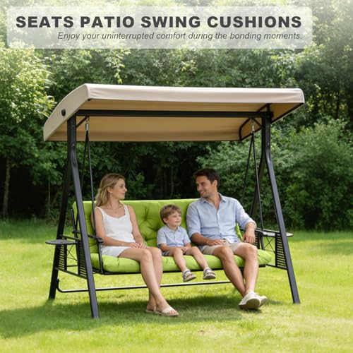 Porch Swing Cushions (Grass Green / 47x 40 inches)
