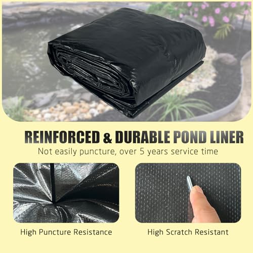 25X30FT Reinforced PE Pond Liner for Fish