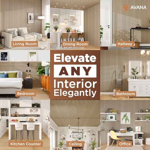 Acoustic Wood Wall Panels (Natural Oak / 94X11 (4 PCs))