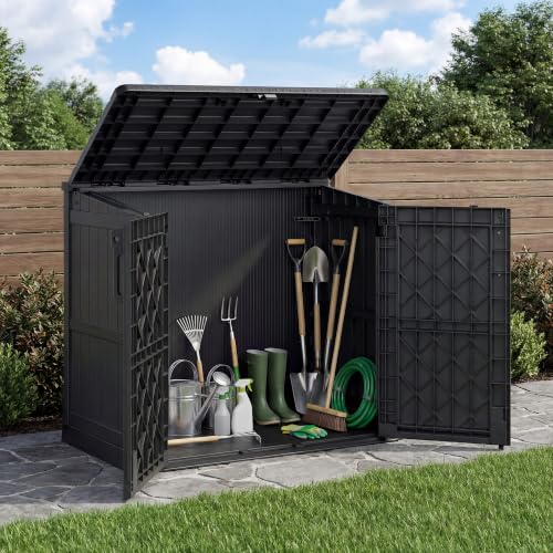 Outdoor Storage Cabinet 36 Cu Ft (Black / 30.1"×52.1"×44.3")