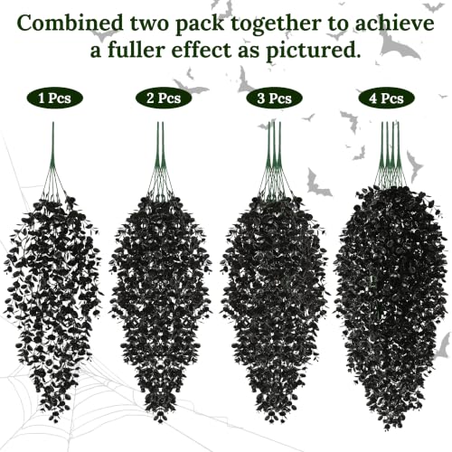 4Pcs Artificial Hanging Plants (Black Ivy / 4Pcs Plants)