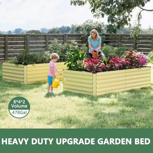 8x4x2ft Raised Garden Bed Outdoor (2 Count)