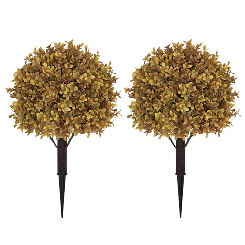 24" Artificial Outdoor Fall Plants (Yellow)