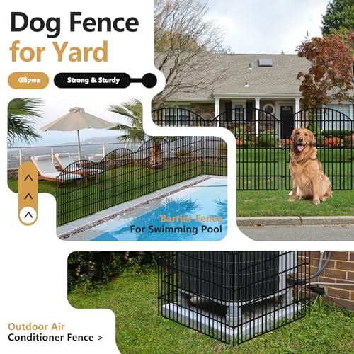 5 Panels Decorative Garden Fence 33in (33in(H) X 12ft(L))