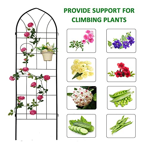 Metal Garden Trellis Rustproof Trellis for Climbing Plants Outdoor Flower Support