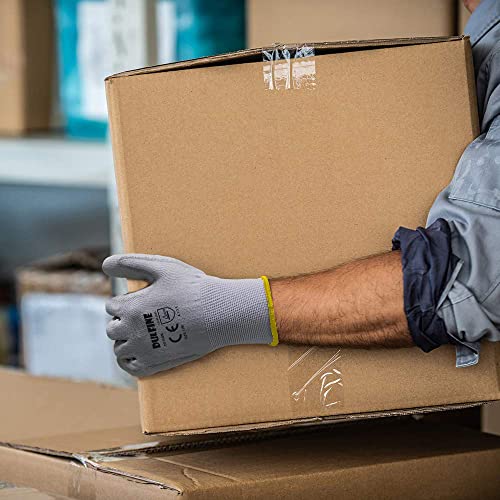 Safety Work Gloves for Men & Women 12 Pairs (Grey / XX-Large)