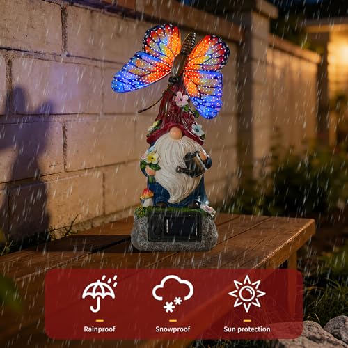 Garden Gnome Statues Solar (Gnome-Orange)