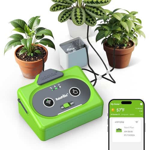 Direct WiFi Connection Smart Auto Plant Waterer Indoor Drip Irrigation System Kit Local Storage Memory (green-WiFi / Direct WiFi APP Control)