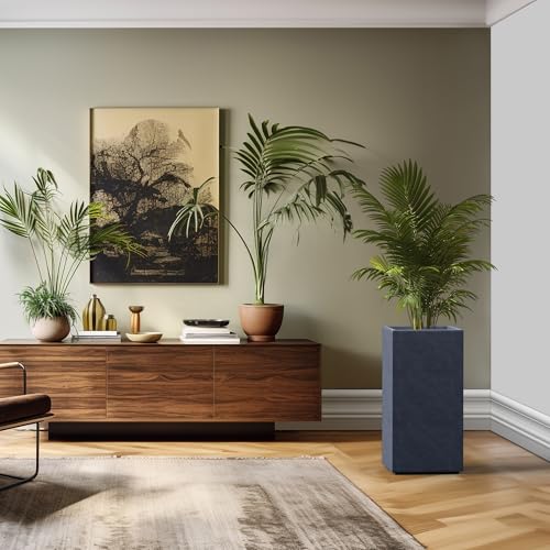 Charcoal Concrete Planter 27.6" Tall All (Dark Gray / 27.6" H)