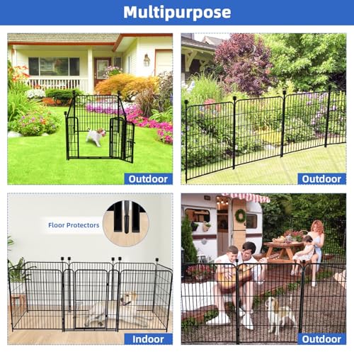 Tall Garden Fence with Low Threshold Door (8.8 Foot)
