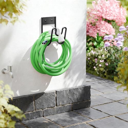 Black Metal Garden Hose Holder (2 Pack / Black)
