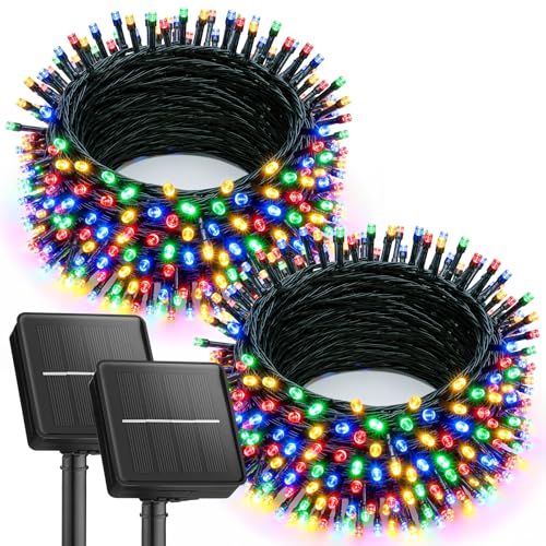 Solar Christmas Lights (Multicolor / 2 Pack)