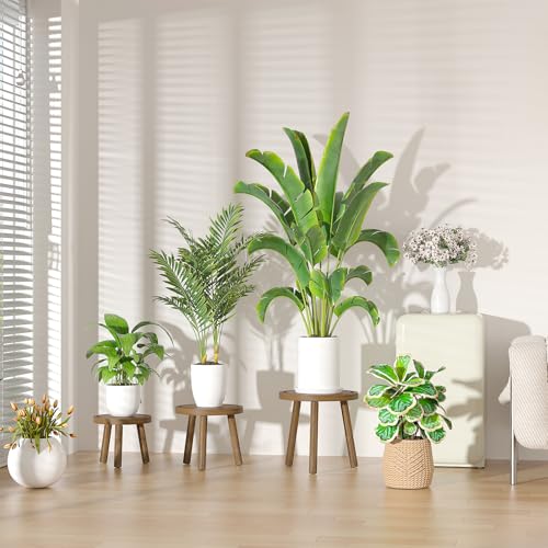 3 Pack Wood Plant Stands Indoor (3 Count)
