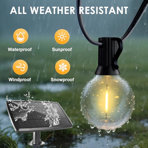 120FT Solar String Lights Outdoor Waterproof with Remote (120FT)