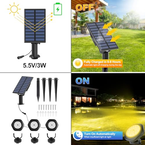 Solar Pond Lights (3-Lights-Warm White)