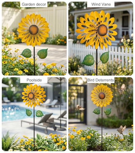 Wind Spinner Outdoor (13in(Sunflower))