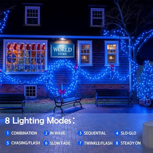 Solar Fairy Lights (Blue / 2 Pack-400LED)
