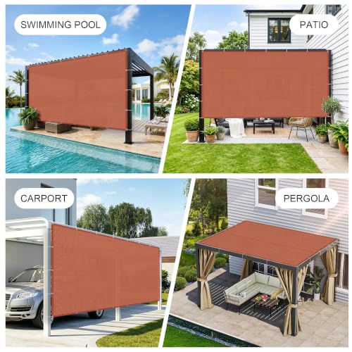 Shade Cloth 19x21 FT Sun Shade (19' x 21' custom size / Terra)