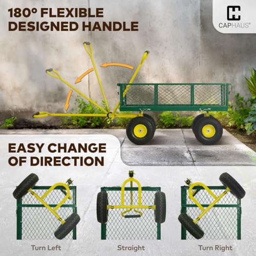 Metal Black Garden Cart (Black)