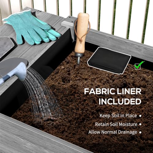 Raised Garden Bed (Gray / 81.5 x 23 x 31 in)