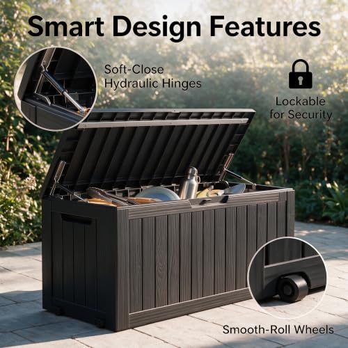 91 Gal Deck Box (91 Gallon / Striped Black)