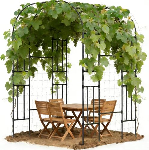 Garden Arch Trellis (87"H x 59"L x 47"W/Black)
