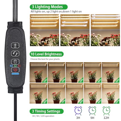 8.6 Inches LED Grow Light Strips (Warm / 8.6Inch 4 Head 1 Pack)