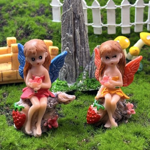 4Pcs Miniature Fairy Figurines (Strawberry)