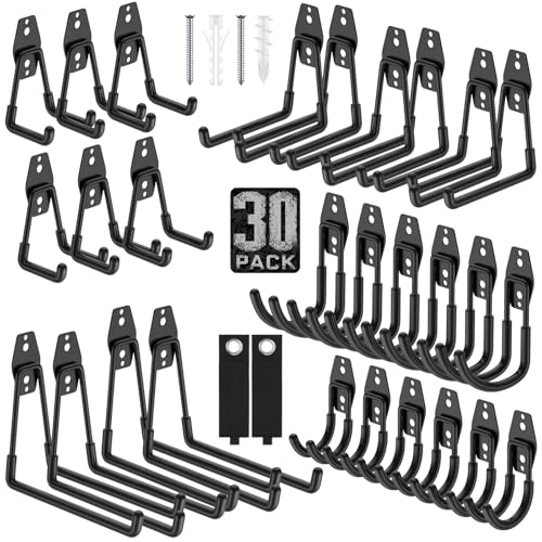 Garage Hooks Anti (30 Pack Black)
