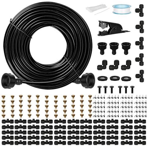 150FT Mister for Outside Patio with 55 Brass Nozzles and 5 T (150FT)