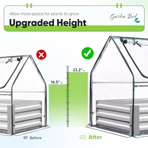 Raised Garden Bed with Cover 4x2.5x1 FT