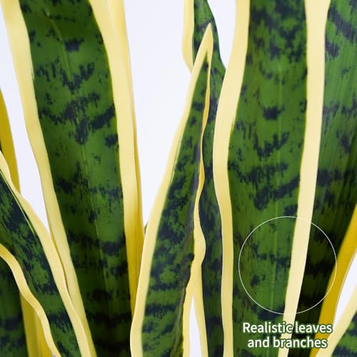 Artificial Plants 6PCS 30“Tall Faux Snake Plant (Yellow Snake Plants)
