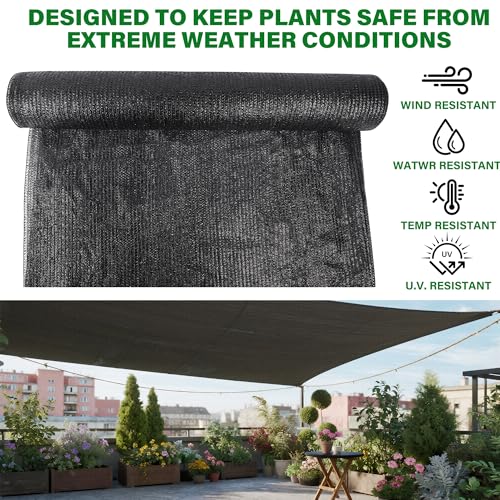 120x6 FT Outdoor Shade Cloth for Garden & Plants (70%-6 FT x 120 FT)