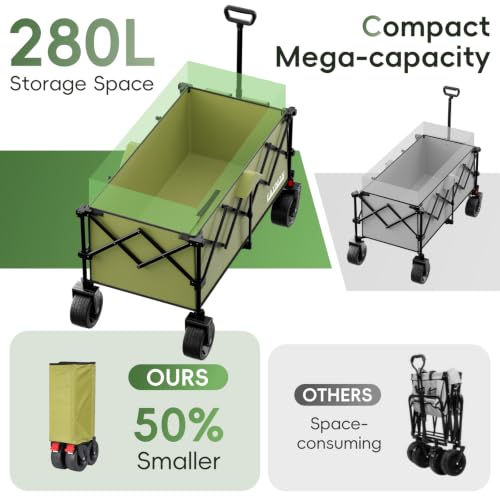 46" L Collapsible Foldable Extended Wagon (Green)