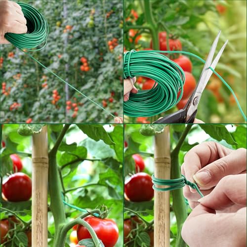 120 Feet Green Soft Twist Tie Tomato Plant Tie