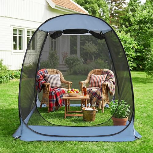 6x6 FT Pop Up Screen Tent (Charcoal Gray / 6'x6')