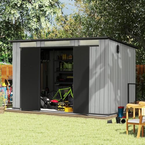 Domi 6.2X11FT Resin Outdoor Storage Shed (6.2x11FT)