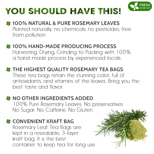 Premium Rosemary Leaf 135 Tea Bags (135 Count)